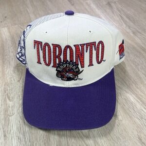 VTG Sports Specialties Toronto Raptors Laser Snapback Hat NBA White Wool Cap
